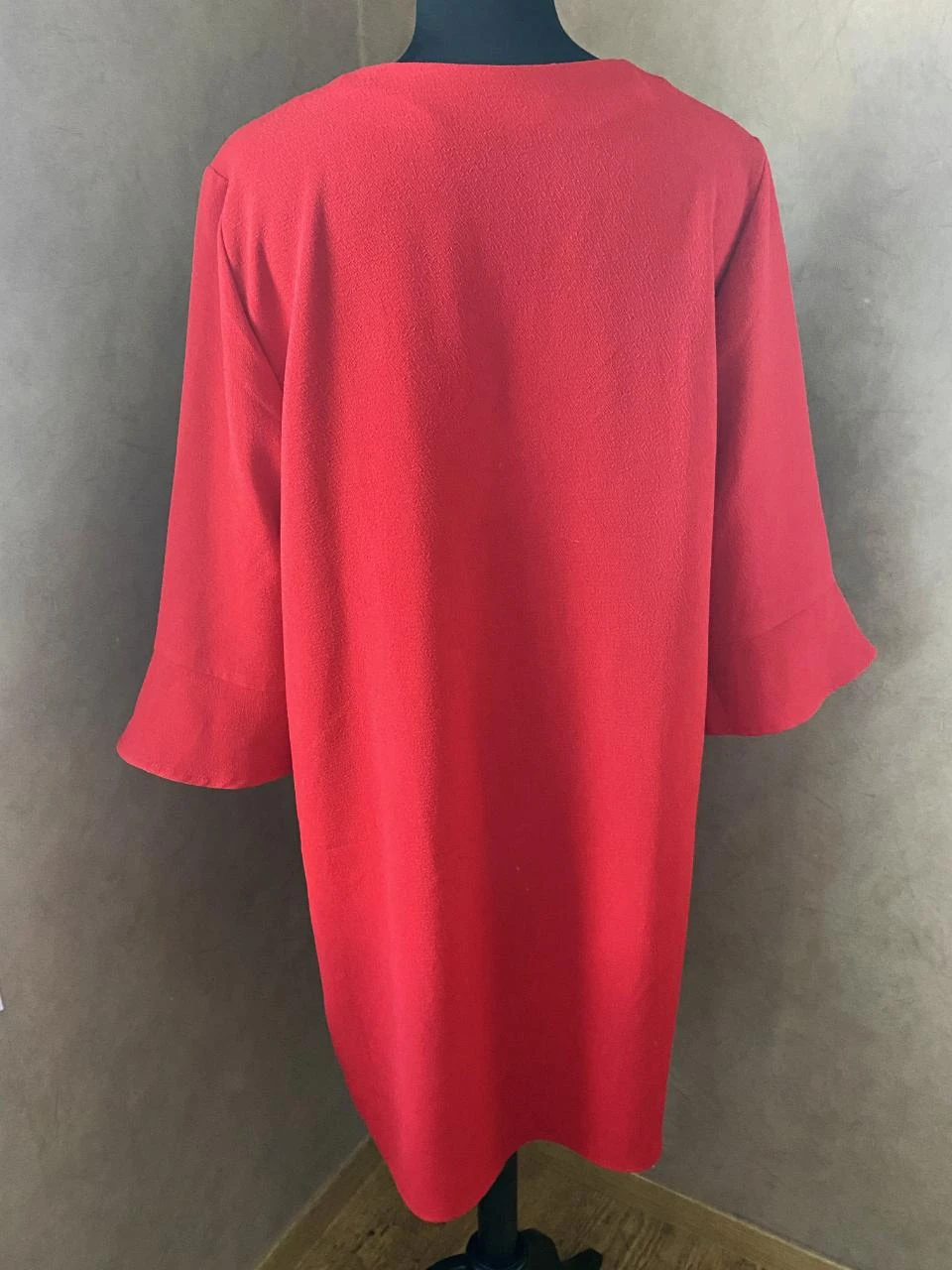 Rode rechte jurk Camaieu maat 42 – Uitlopende mouwen – Elegant & tijdloos – photo 5